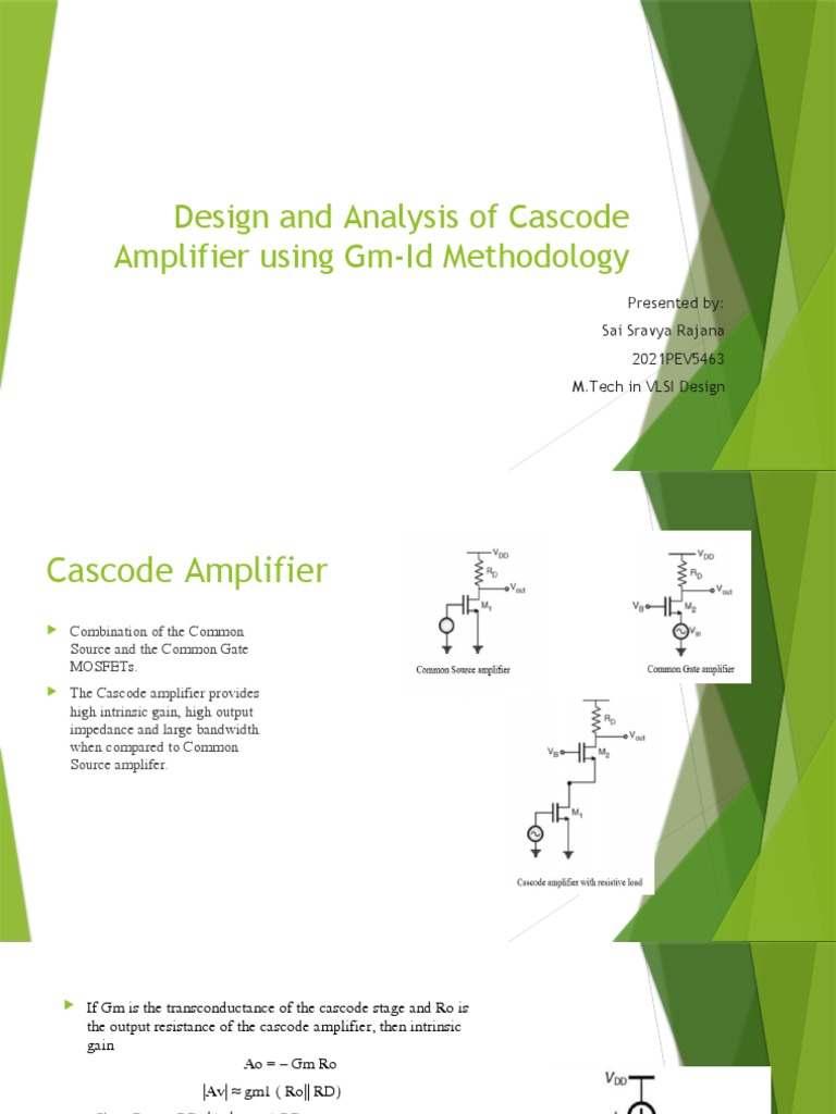 Design and Analysis of Cascode Amplifier Using Gm-Id - Minor - Project ...