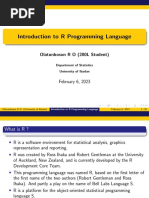 Introduction To R