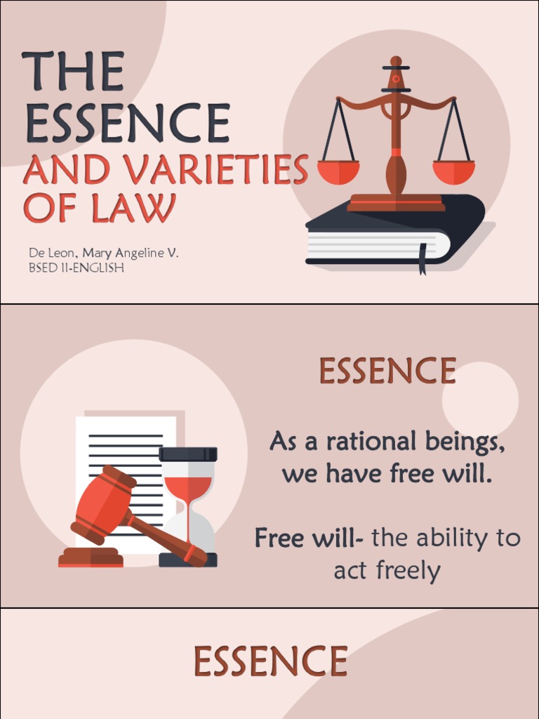 The Essence and Varieties of Law PDF Reason Free Will
