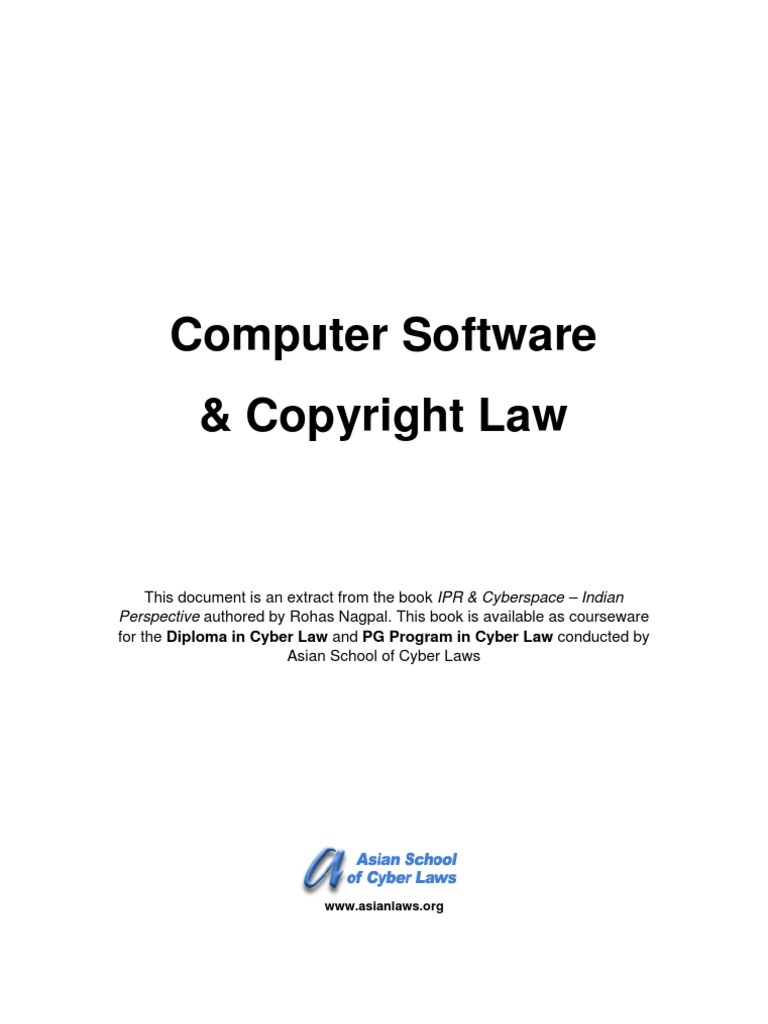 Computer Software Copyright Law India | Free Software | Copyright ...
