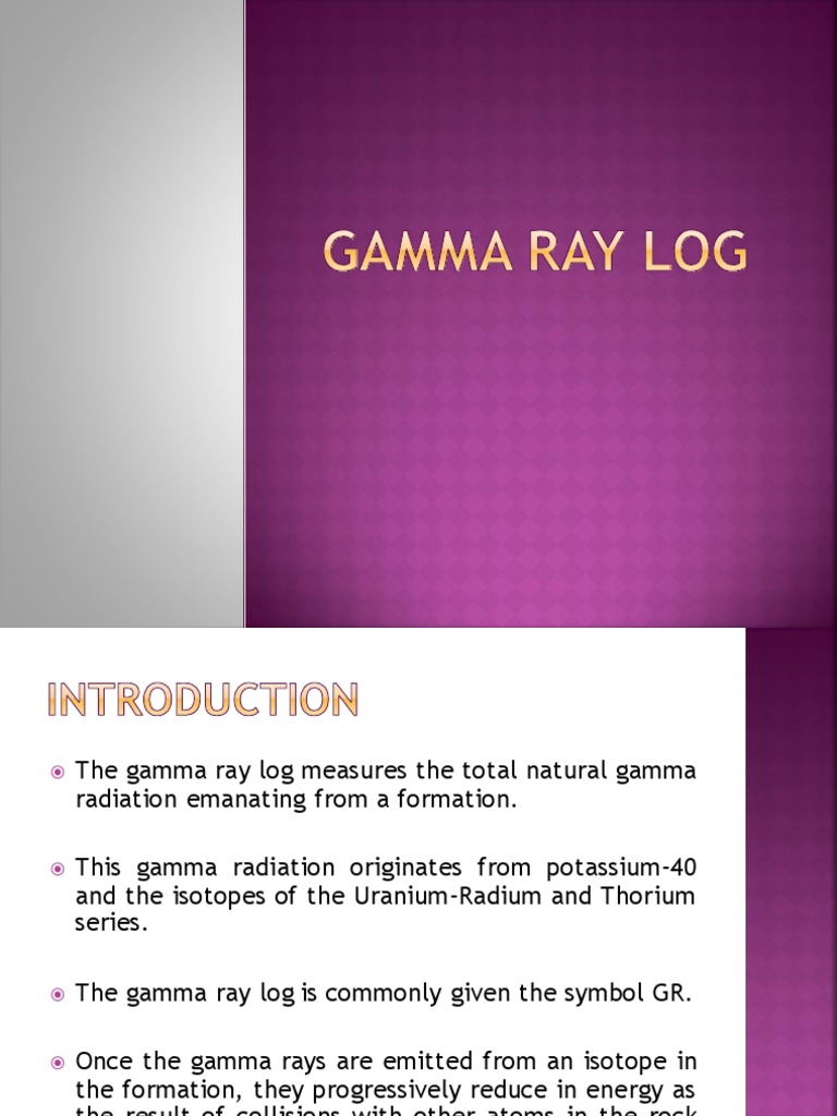Gamma Ray Log Measurement Overview | PDF