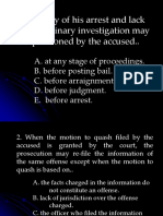 Test Drill in Criminal Procedure and Court Testimony
