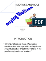 Buying Motives and Role