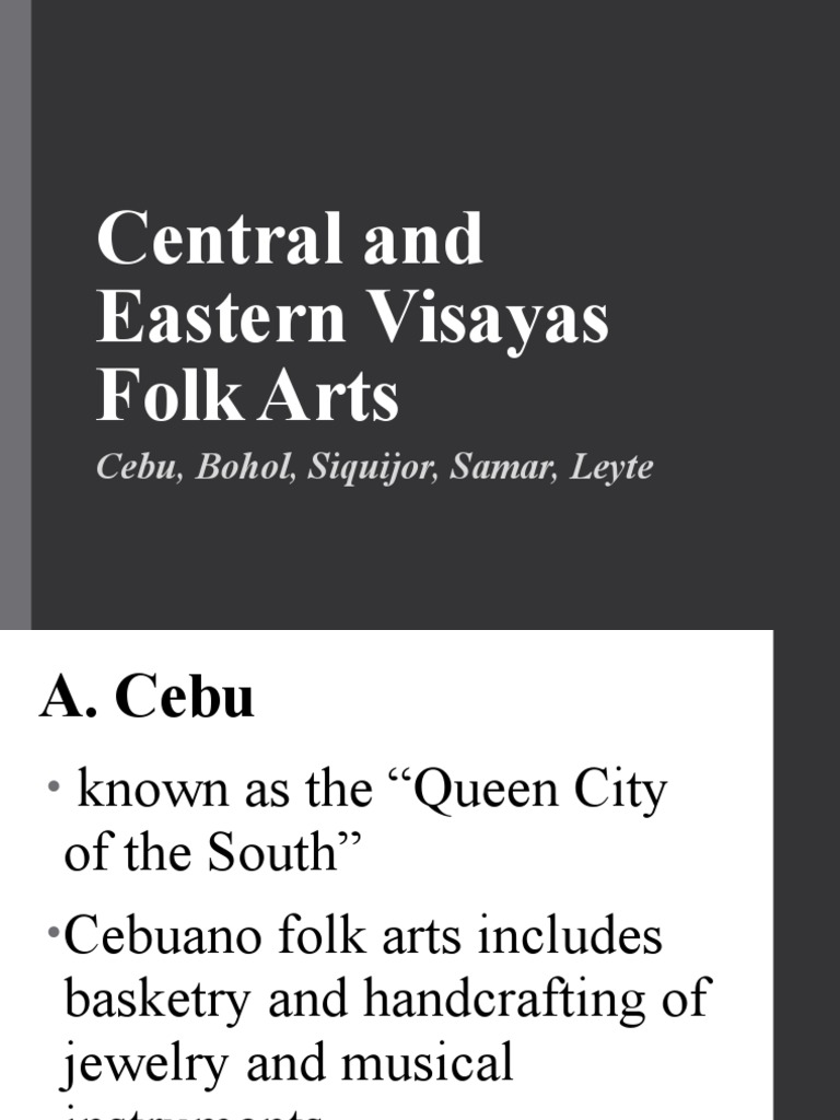 Central and Eastern Visayas Folk Arts PDF