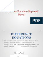 Difference Equation Repeated Root Solutions