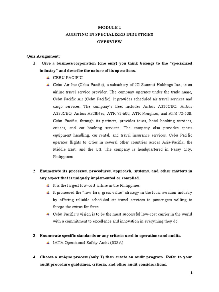 MODULE-1-Quiz Assignment | PDF