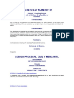 Código procesal civil y mercantil