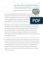 Argument Writing Removing Irrelevant Evidence TUESDAY