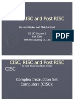 CISC RISC and Post RISC Mark Becker and Abdul Ahmad v2(2)
