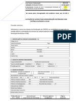 Anexo 2 – Solicitação de acesso para microgeração com potência maior que 10 kW e menor que 75kW