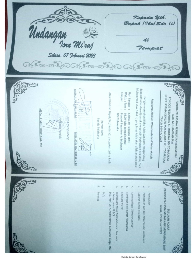 Undangan Isra' Mi'raj | PDF