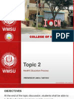 Topic 2 - Health Education Process-Students