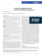 Peso materno e ganho excessivo de peso durante a gravidez modificam o potencial imunomodulatório do leite materno