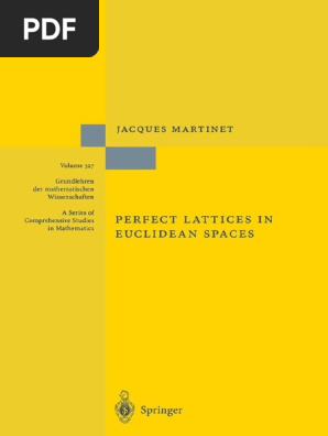 Martinet Perfect Lattices in Euclidean Spaces | PDF | Vector Space