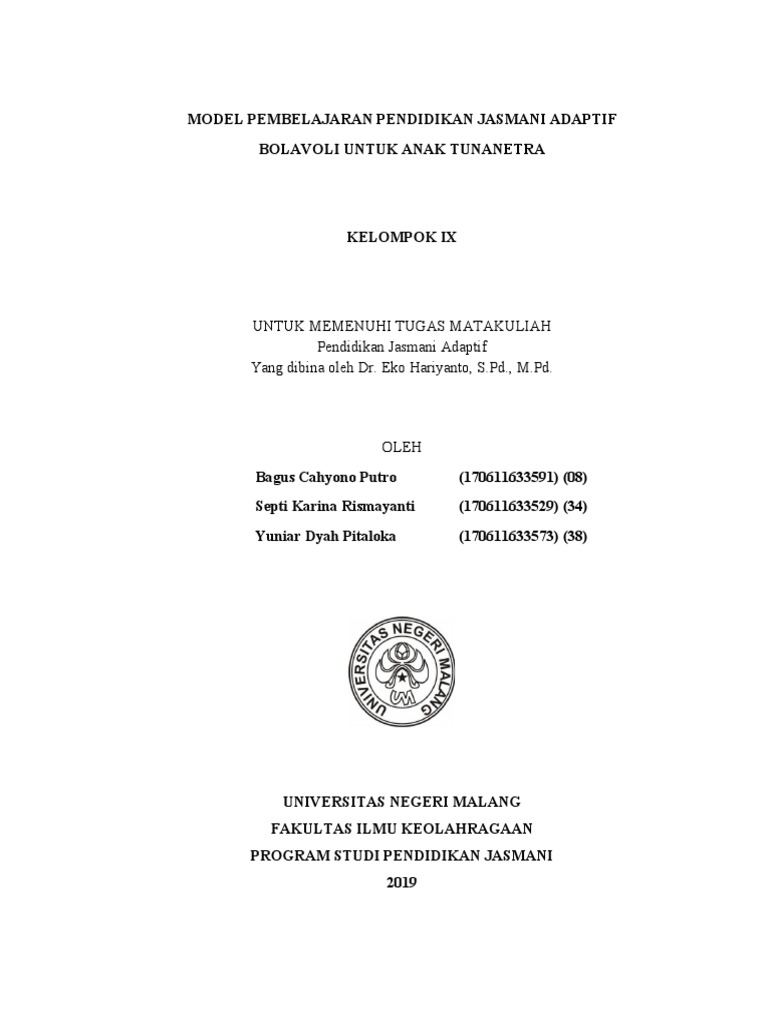 Model Pembelajaran Bolavoli Adaptif | PDF