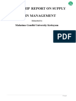 Internship Report On Supply Chain Management: Mahatma Gandhi University Kottayam