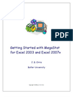 MEGASTAT Getting Started 2008