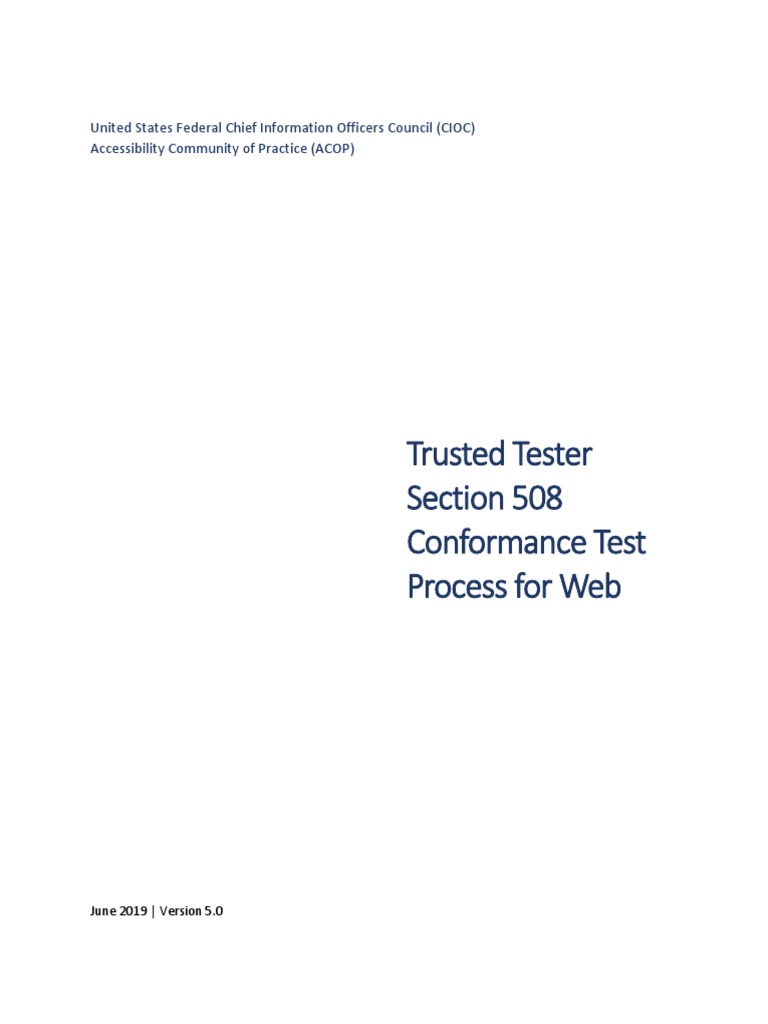 Trusted Tester Test Process v5.0 PDF Accessibility World Wide 