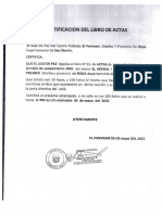 Libro de Actas - Centro Poblado El Triunfo y Sector El Arenal