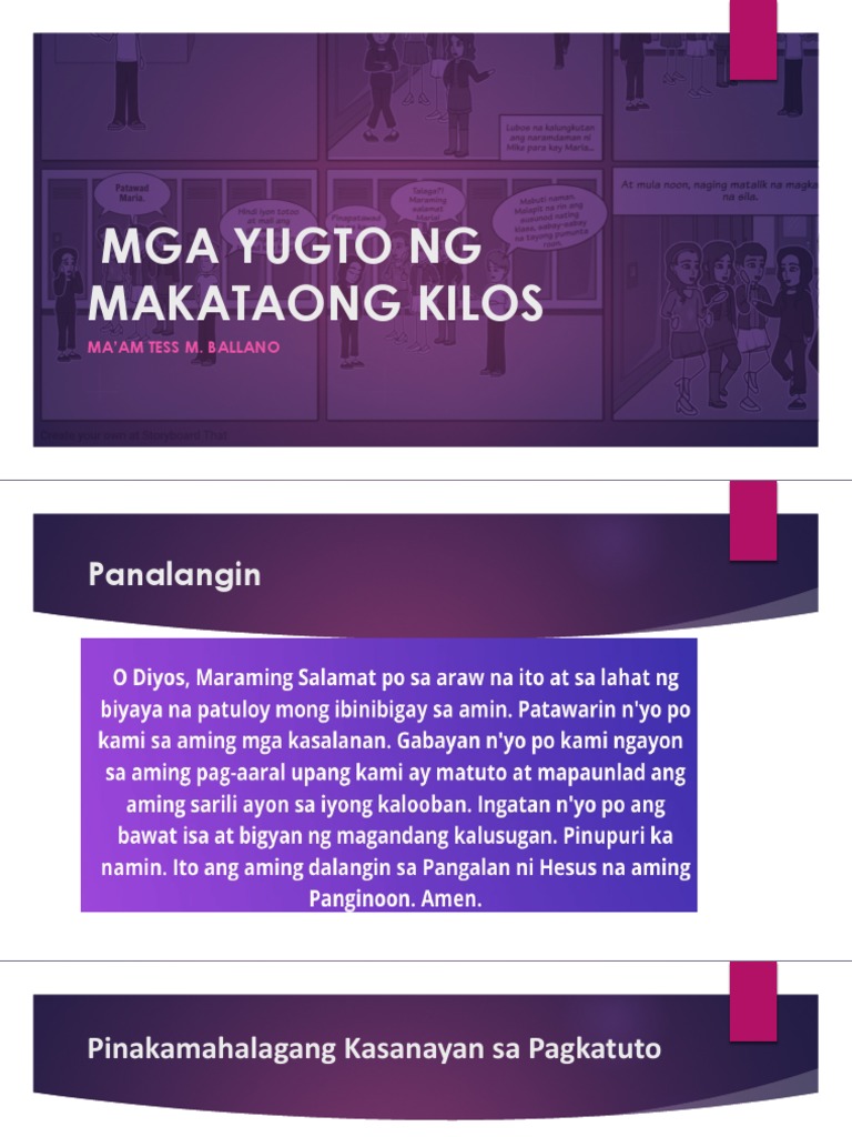 Esp 10 Q2 Mga Yugto Ng Makataong Kilos Pdf