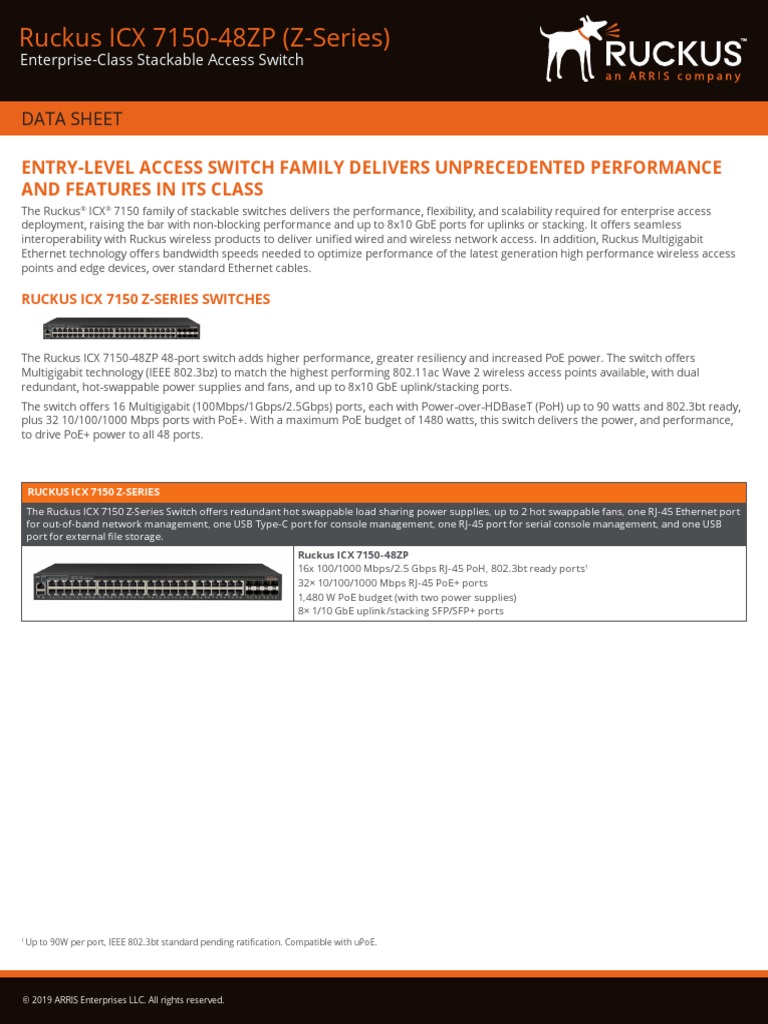 Ds Icx 7150 Z Series | PDF | Network Switch | Computer Network