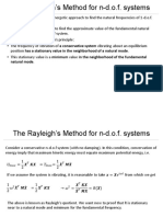 Rayleigh's Method Approximates n-DOF Natural Frequencies