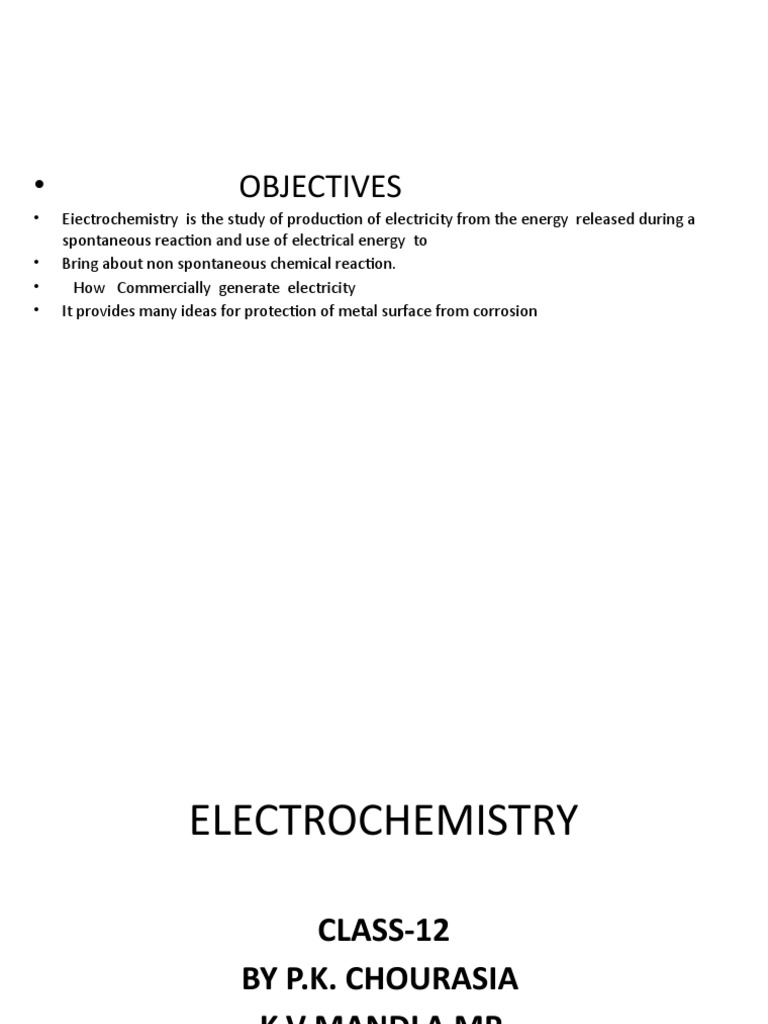 Electrochemistry PDF Electrochemistry Redox
