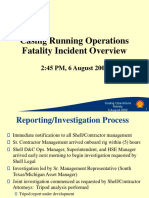 Casing Running Fatality Incident Overview