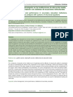 School Management and Performance in Secondary Education Institutions. A Confirmatory Analysis With Systems of Structural Equations