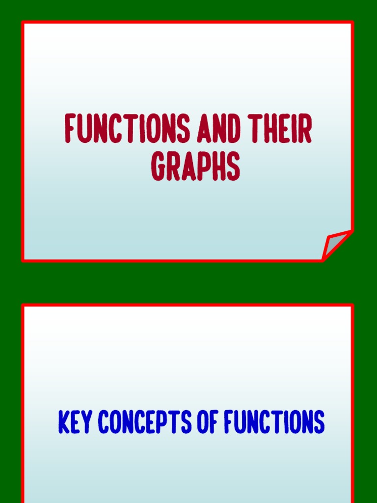 Understanding Functions and Their Graphs | PDF | Function (Mathematics ...