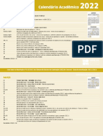 Calendário acadêmico 2022 UDESC