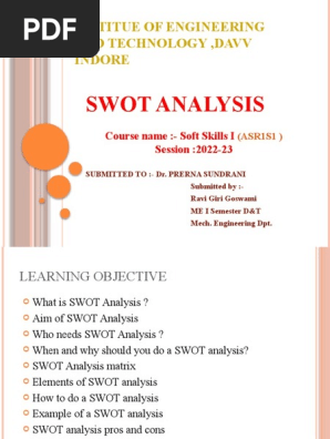 SWOT ANALYSIS