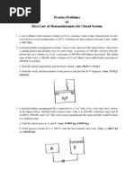 Practice Problems On First Law For Closed System