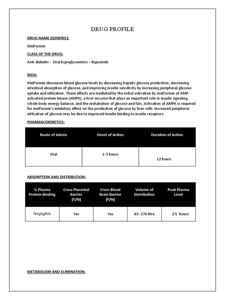 METFORMIN PACKAGE INSERT PRESCRIBING INFORMATION MOA visual data 2