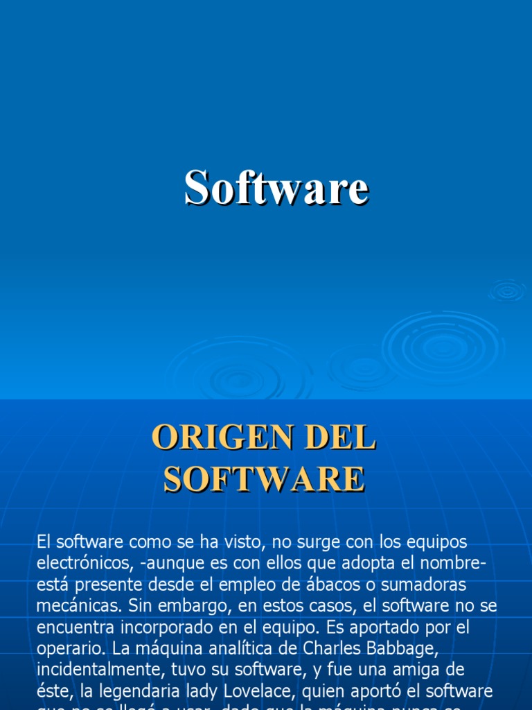 Definición y Origen del Software | PDF | Programa de computadora ...