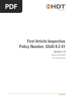 HDT First Article Inspection Policy 01