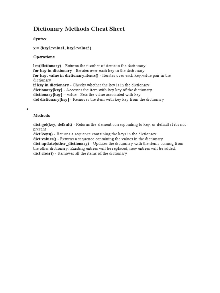 Python Sheet | PDF