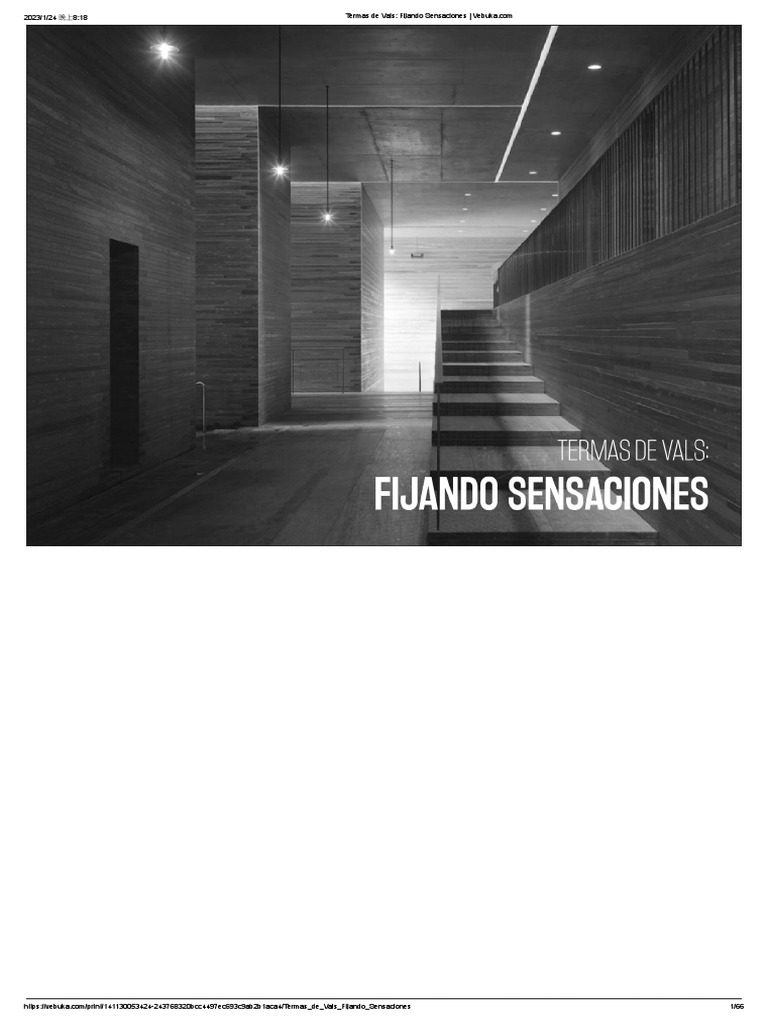 Termas de Vals: Experiencia Vebuka | PDF