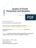 Anamolies of Formation and Eruption For Class 22