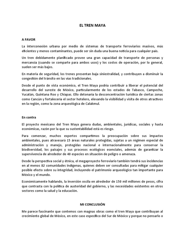 El Tren Maya PDF