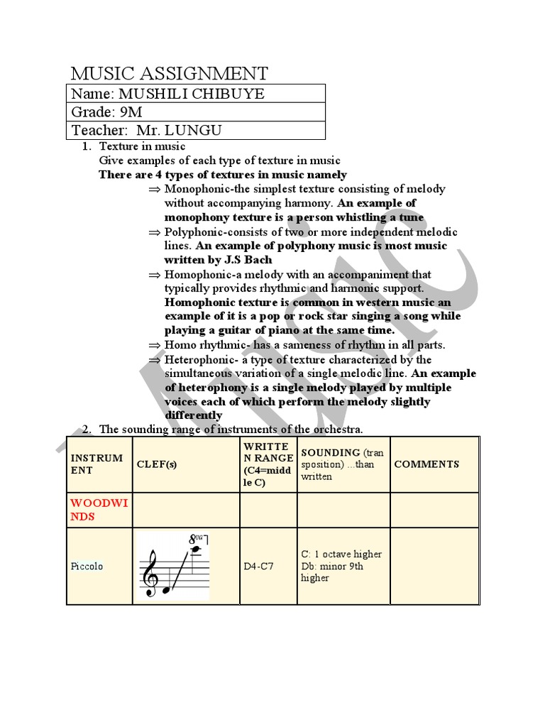 Music Assignment 9a2? PDF Tuba Trombone