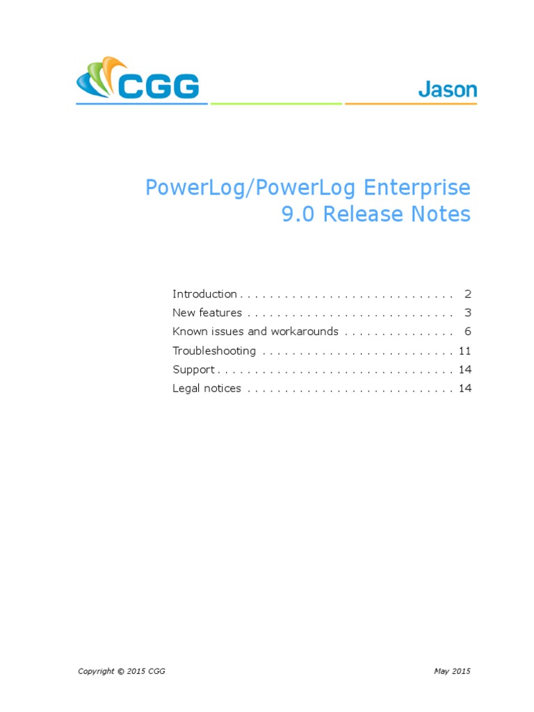 Powerlog Release Notes Pdf Databases Porosity