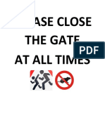 Close the Gate for Safety