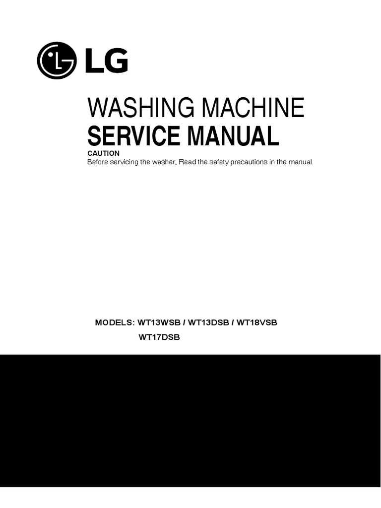 Guide to Servicing Common Washing Machine Models PDF Washing