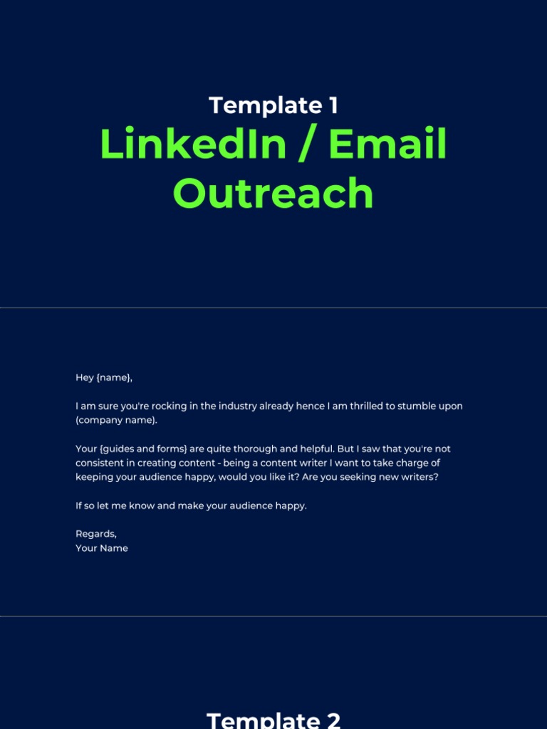 Outreach Templates | PDF