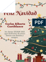 Flyer Fiesta Navidad Evento Ilustración Tradicional Beige Verde Rojo