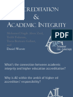 Accreditation and Academic Integrity-Wueste