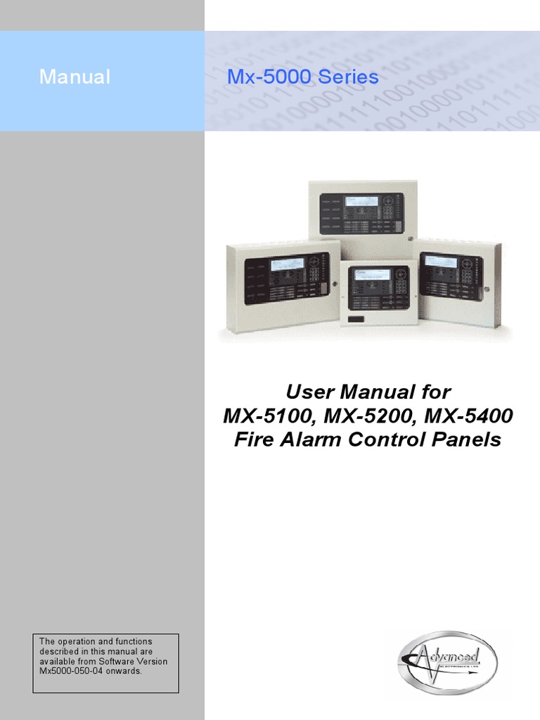 Mx-5000 Series Fire Alarm Manual | PDF | Menu (Computing ...