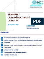 Transfert Déductibilité TVA