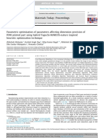 Parametric optimization of parameters affecting dimension precision of FDM printed part using hybrid Taguchi-MARCOS-nature inspired heuristic optimization technique